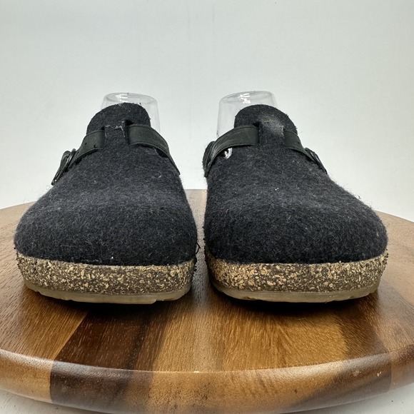 Mens Haflinger Grizzly Buckle Strap Black Wool Casual Slide Clogs Size EU 44 GUC main image 7